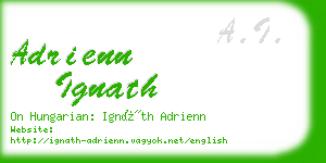 adrienn ignath business card